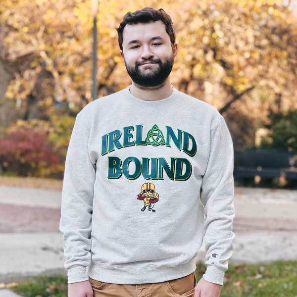 Champion® Ireland Bound Football Cy Oatmeal Crewneck